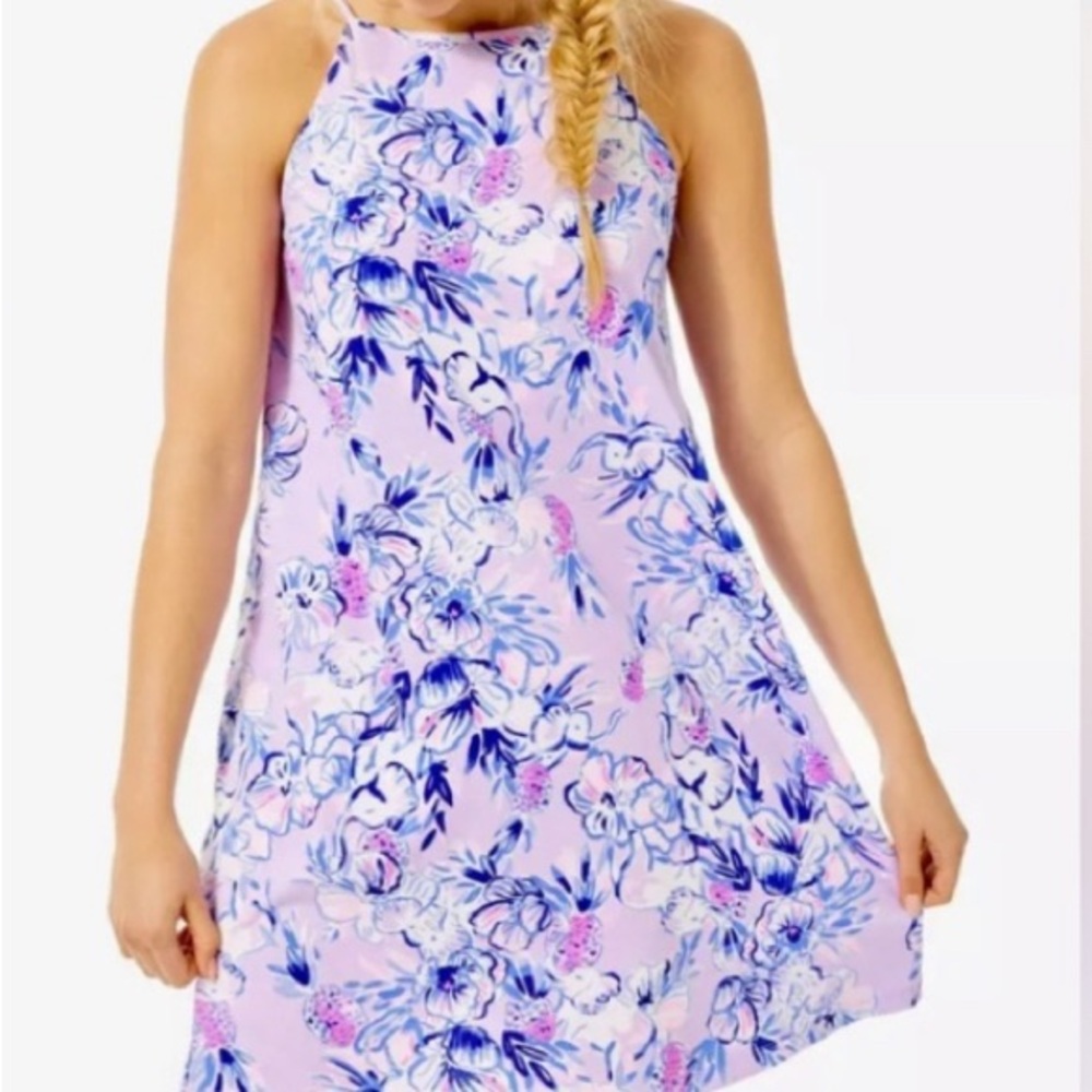 Lilly Pulitzer Margot Halter Knit Swing Dress trunks in air - Picture 1 of 5